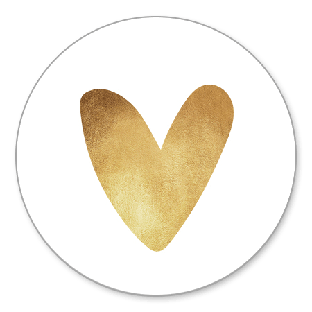 Sluitzegel hartje goud fel